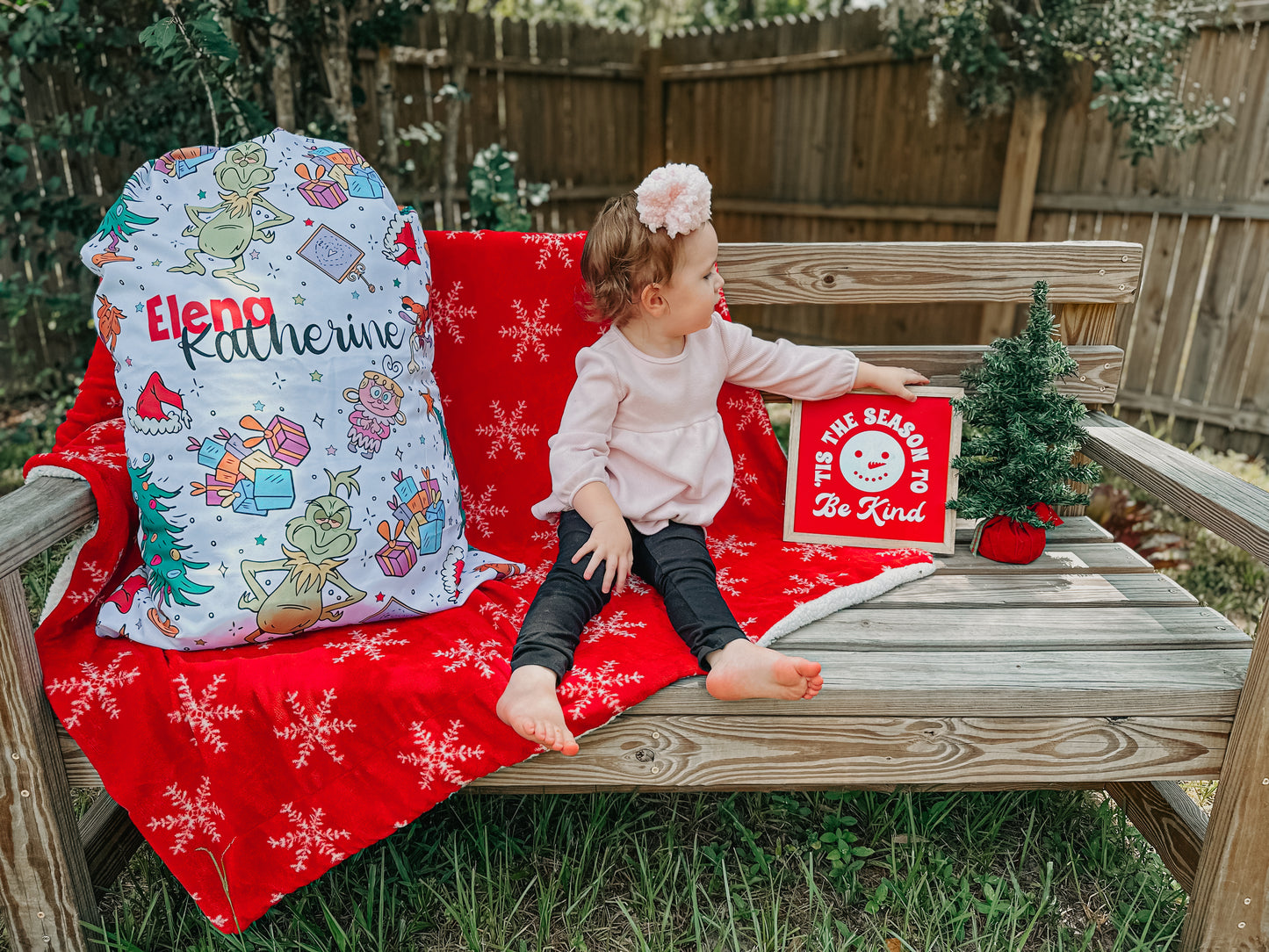 Mean But Merry Christmas Personalized Oversized Santa Sack