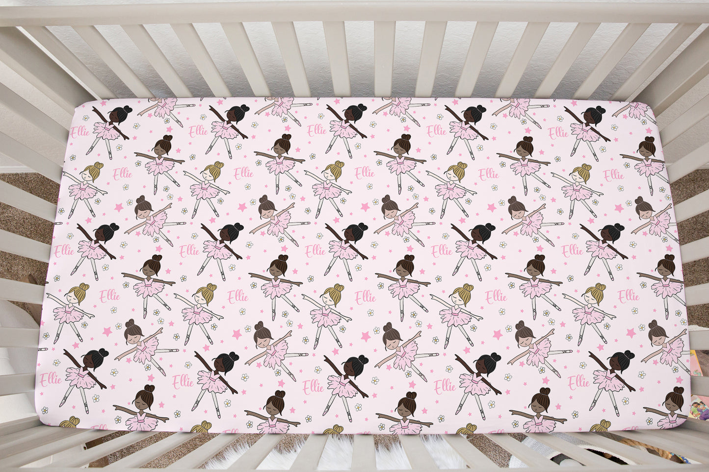 Ballerina Personalized Crib Sheet