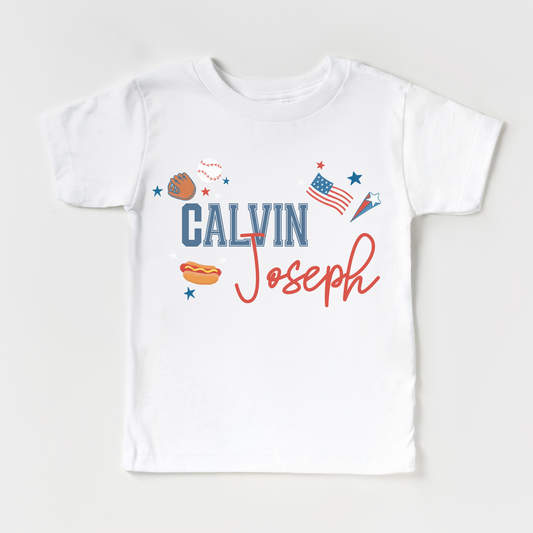 Take Me Out To The Ballgame Personalized Kids Graphic Tee  | Multiple Colorways