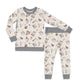 Remi Long Sleeve Personalized Jersey Jams – Two-Piece Loungewear Set