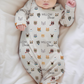 Cat Faces Personalized Name Infant Gown