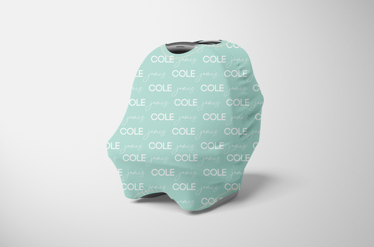 Solid Color Script & Block Font Personalized Multi Use Cover