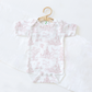 Tale As Old As Time Pink Toile Personalized Name Baby Bodysuit