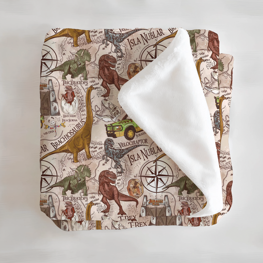 Jurassic Minky Blanket - Little Britches Collaboration