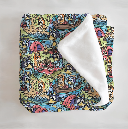 Camp Dad Minky Blanket - Little Britches Collaboration