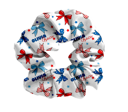 America The BOW-tiful Personalized Hair Scrunchie