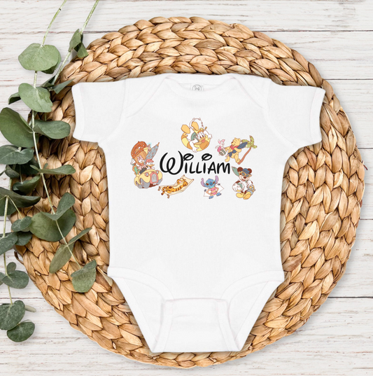 Magical Summer Personalized Graphic Bodysuit | White