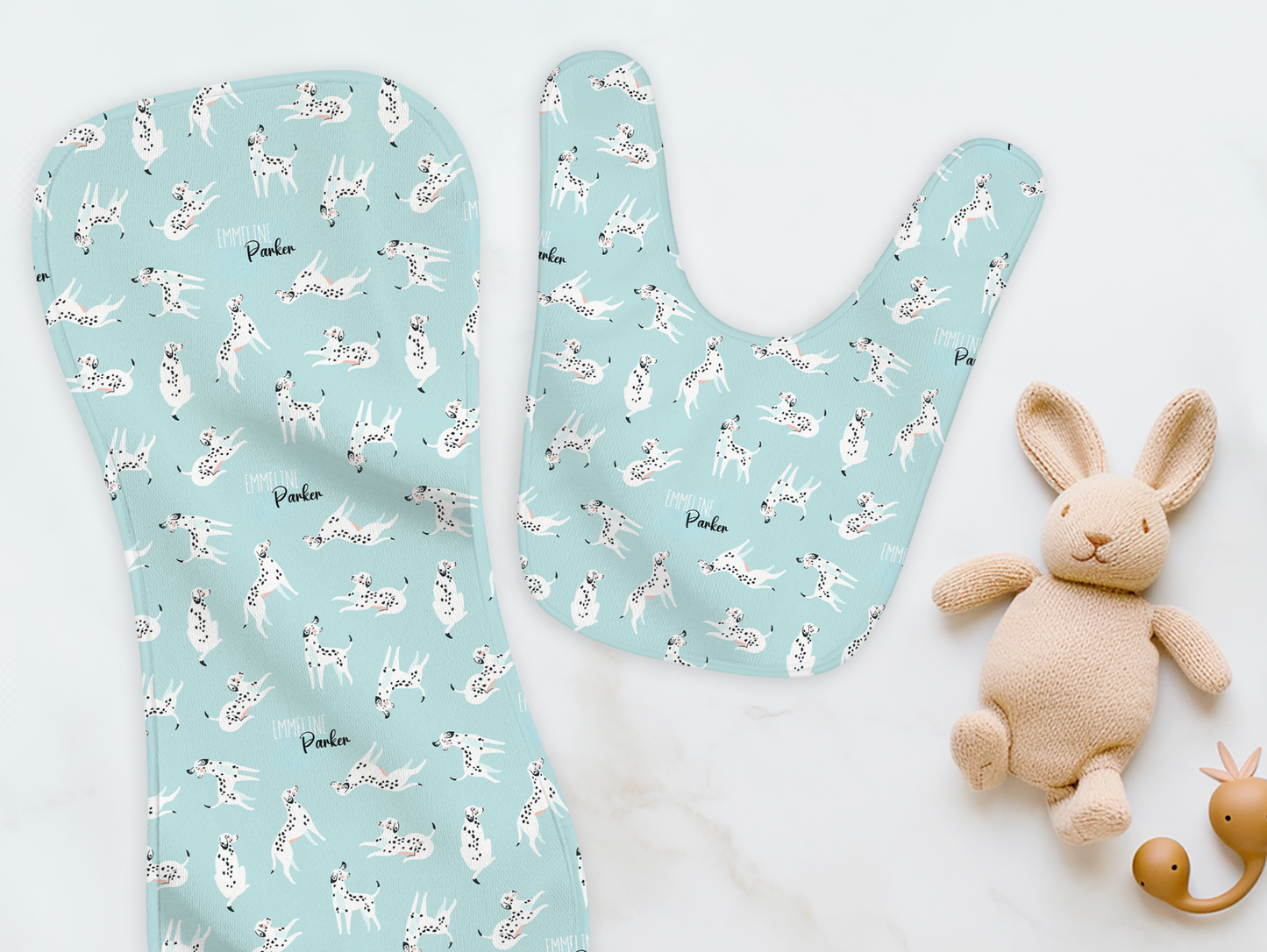 Seeing Spots Burp Cloth & Bib