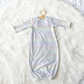 Rainbow Pastels Doodle Font Personalized Name Infant Gown
