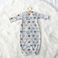 Cat Faces Personalized Name Infant Gown