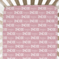 Solid Color Script & Block Font Personalized Crib Sheet