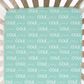 Solid Color Script & Block Font Personalized Crib Sheet