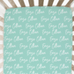Solid Color Doodle Font Personalized Crib Sheet