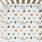 Cat Faces Personalized Crib Sheet