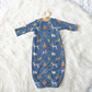 Halloween Pups Personalized Name Infant Gown
