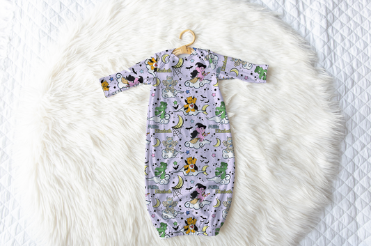 Scare Bears Halloween Personalized Name Infant Gown