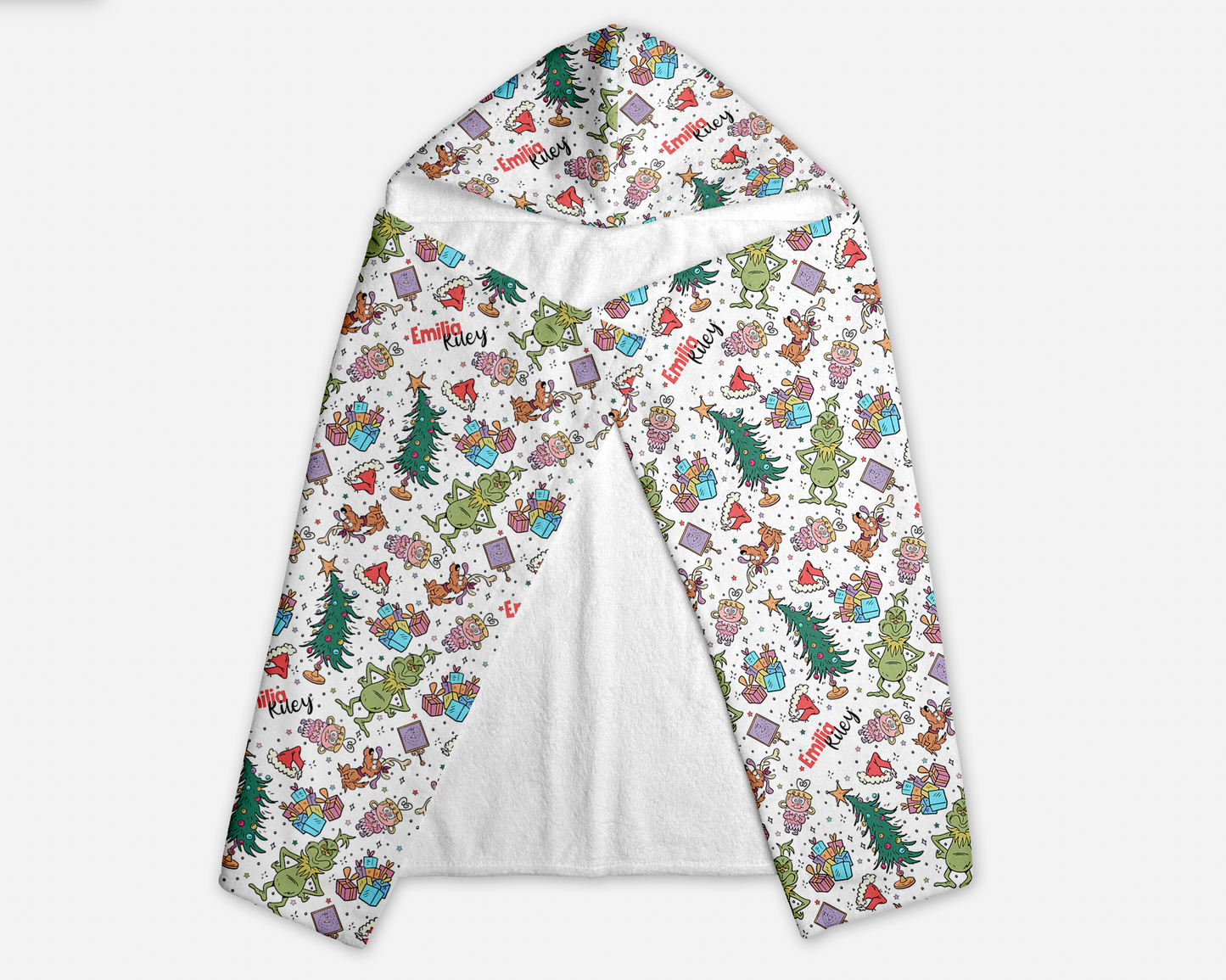 Mean But Merry Christmas Personalized Hooded Towel