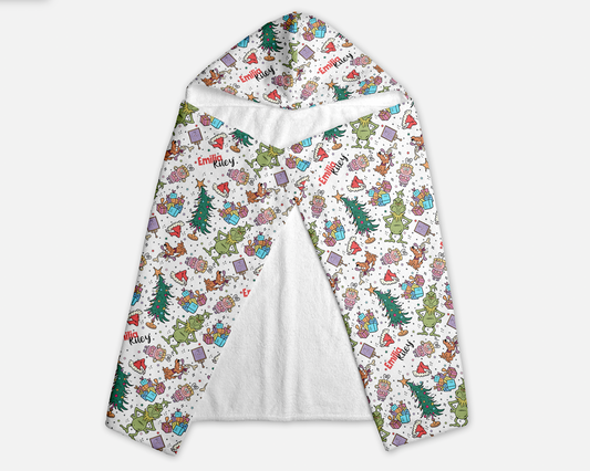 Mean But Merry Christmas Personalized Hooded Towel