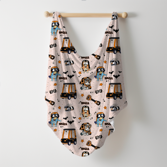 Nice Costume Rita Halloween Personalized Name Swaddle Blanket