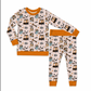 Nice Costume Rita Halloween Orange Trim Long Sleeve Jersey Jams – Two-Piece Loungewear Set