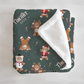 Teddy Bear Toyland Christmas Personalized Minky Blanket