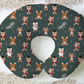 Teddy Bear Toyland Christmas Personalized Baby Name Nursing Pillow Cover