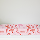 Peppermint Bows Christmas Personalized Changing Pad Cover