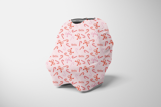 Peppermint Bows Christmas Personalized Multi Use Cover