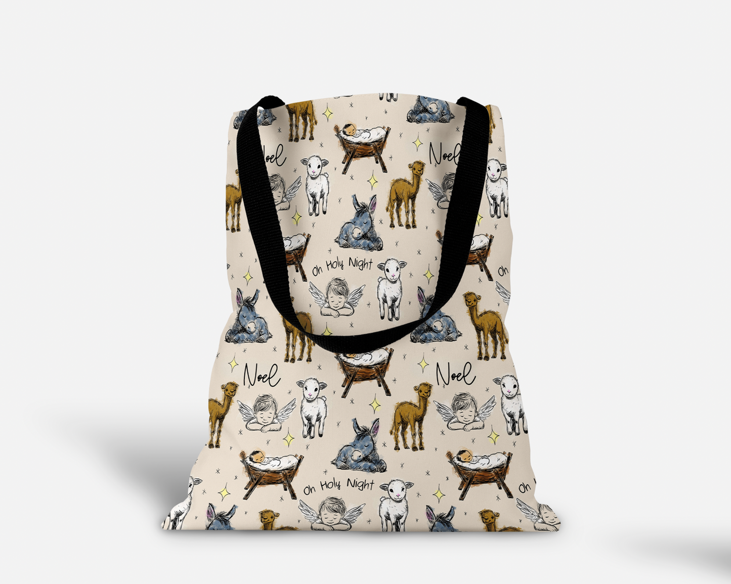 Holy Night Christmas Personalized Tote Bag