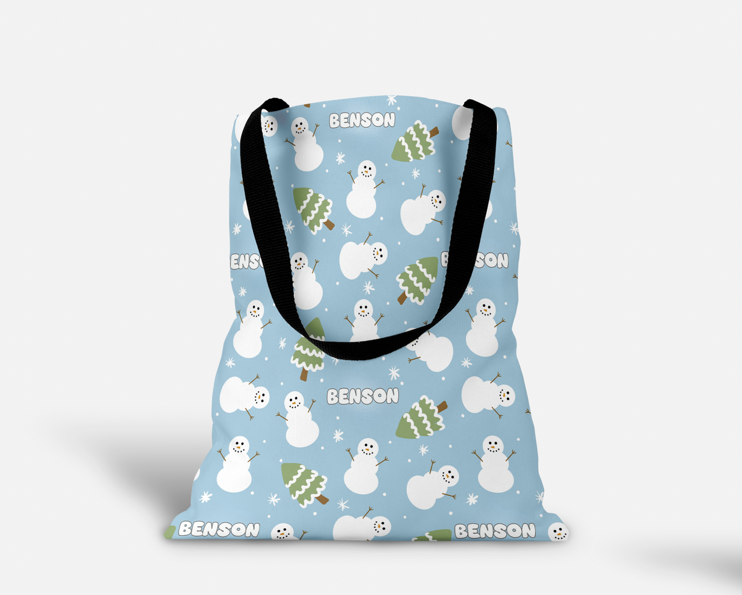 Snowman Wonderland Christmas Personalized Tote Bag