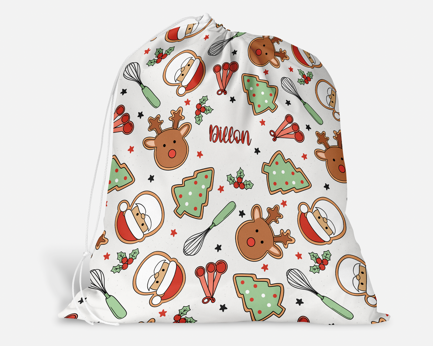 Christmas Cookies Personalized Oversized Santa Sack