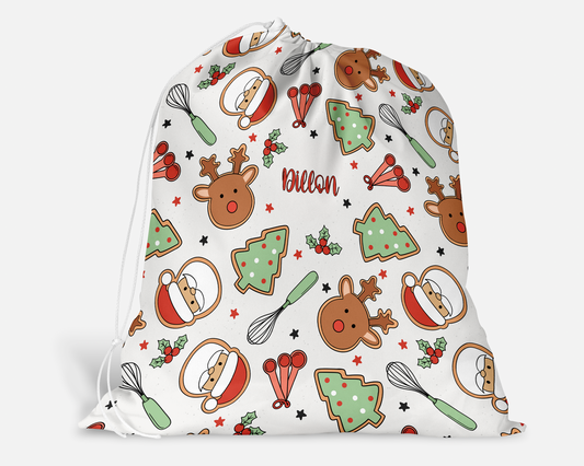 Christmas Cookies Personalized Oversized Santa Sack