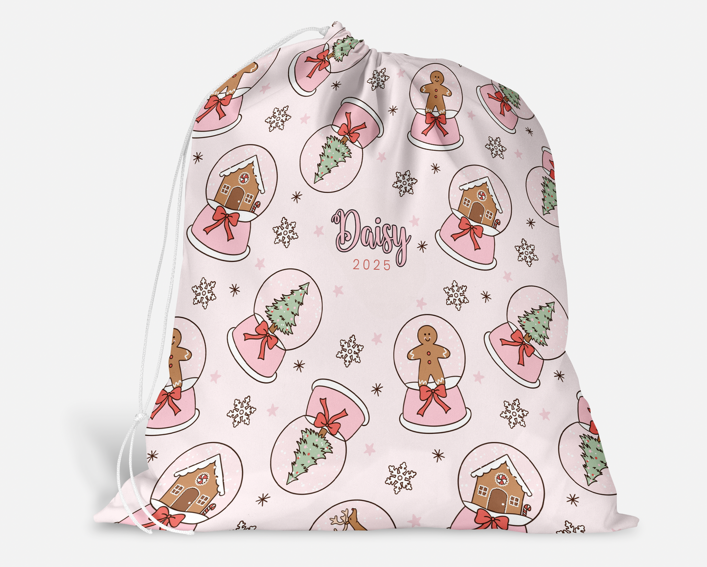 Winter Globes Christmas Personalized Oversized Santa Sack