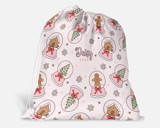 Winter Globes Christmas Personalized Oversized Santa Sack