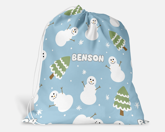 Snowman Wonderland Christmas Personalized Oversized Santa Sack