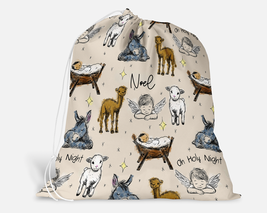 Holy Night Christmas Personalized Oversized Santa Sack