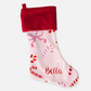 Peppermint Bows Personalized Christmas Stocking