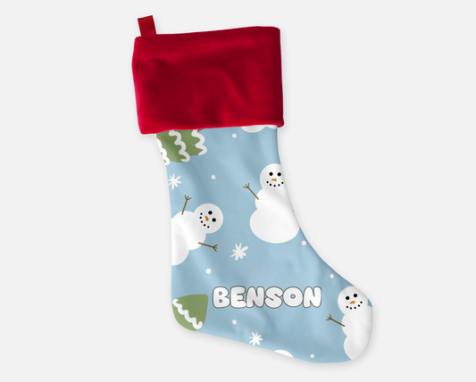 Snowman Wonderland Personalized Christmas Stocking