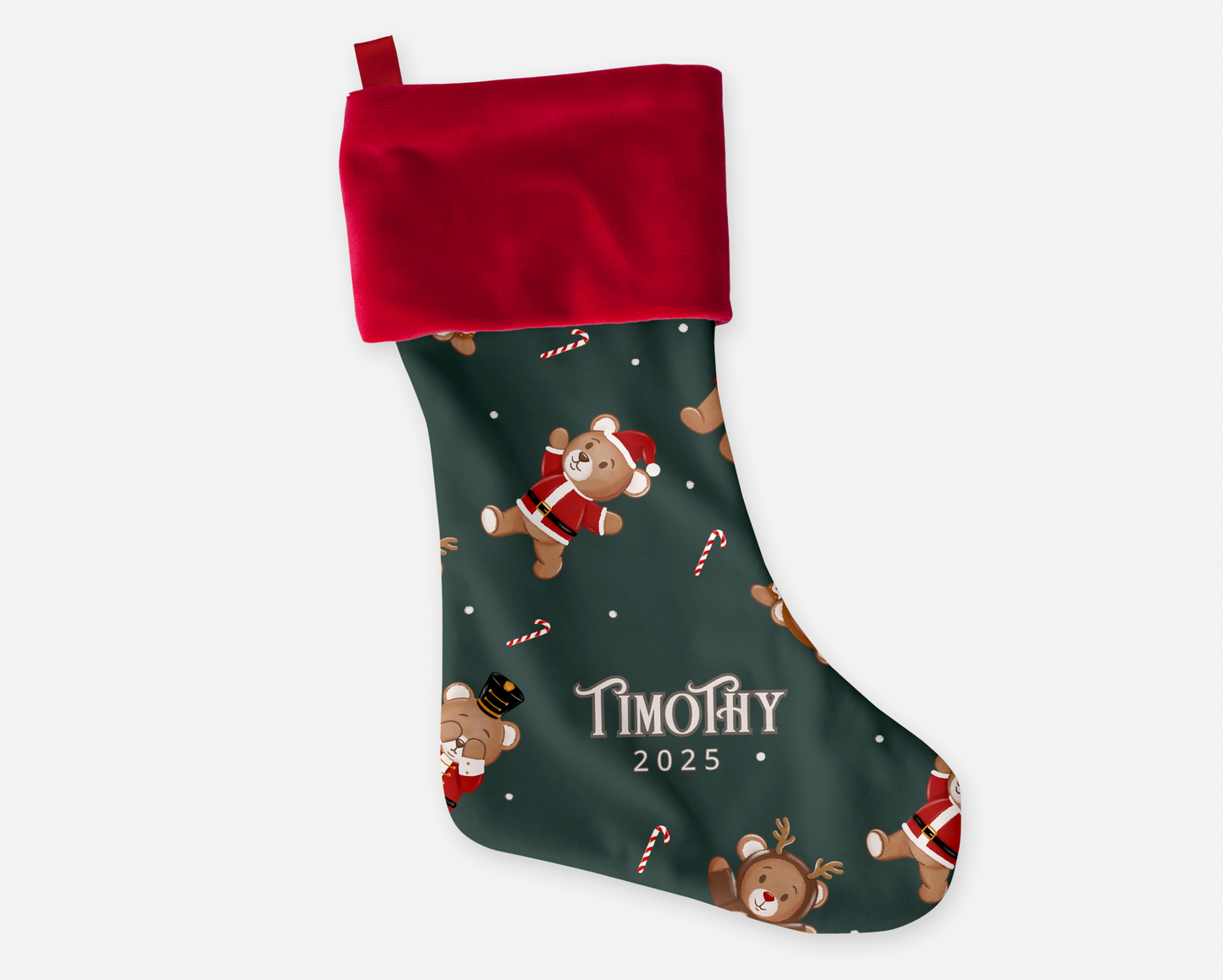 Teddy Bear Toyland Personalized Christmas Stocking