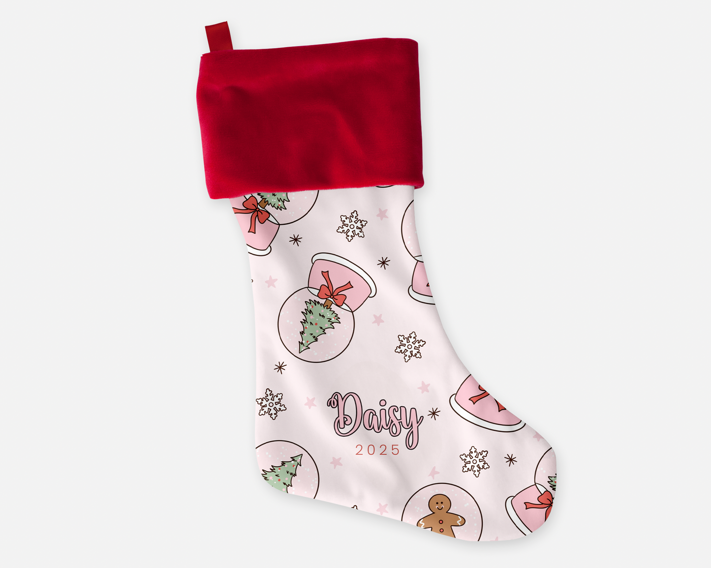 Winter Globes Personalized Christmas Stocking