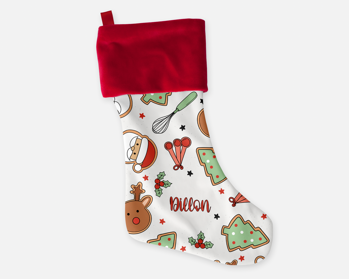 Christmas Cookies Personalized Christmas Stocking