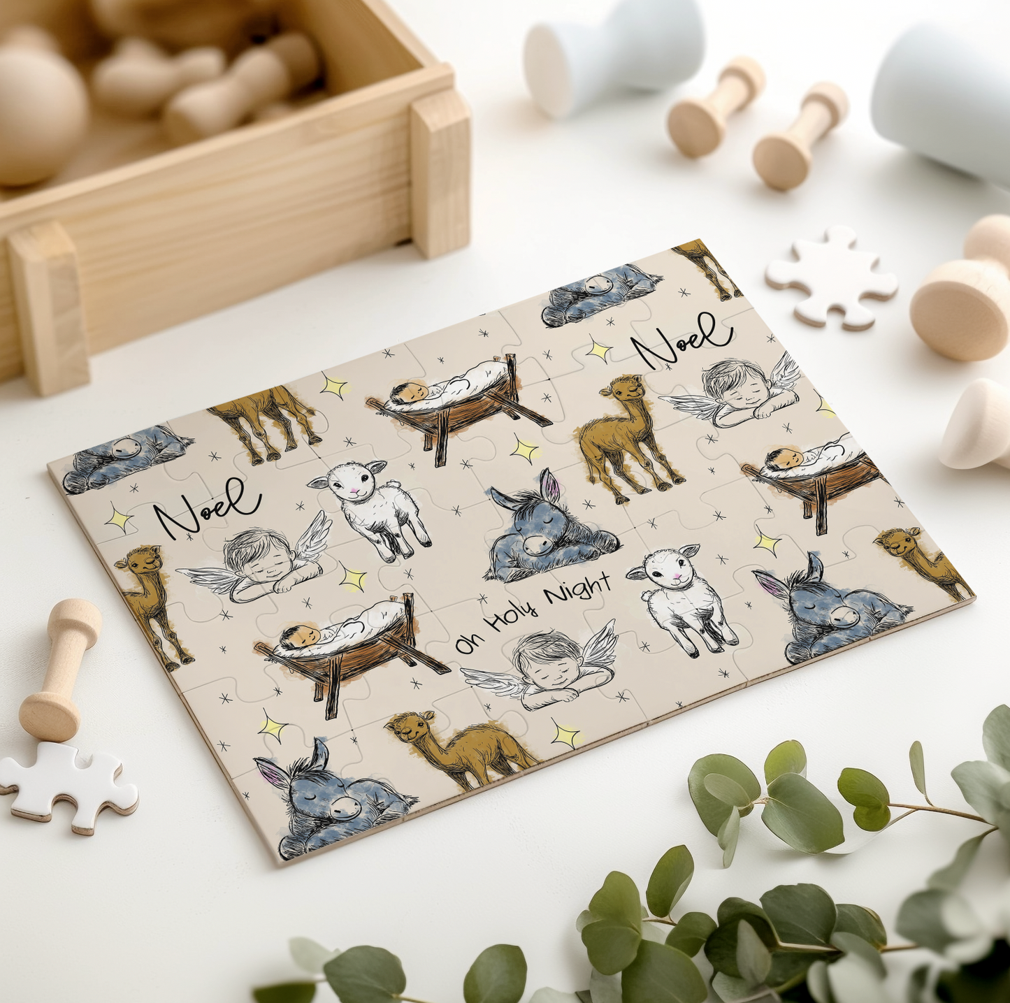 Holy Night Christmas Personalized 30 Piece Puzzle