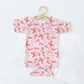 Peppermint Bows Christmas Personalized Name Baby Bodysuit