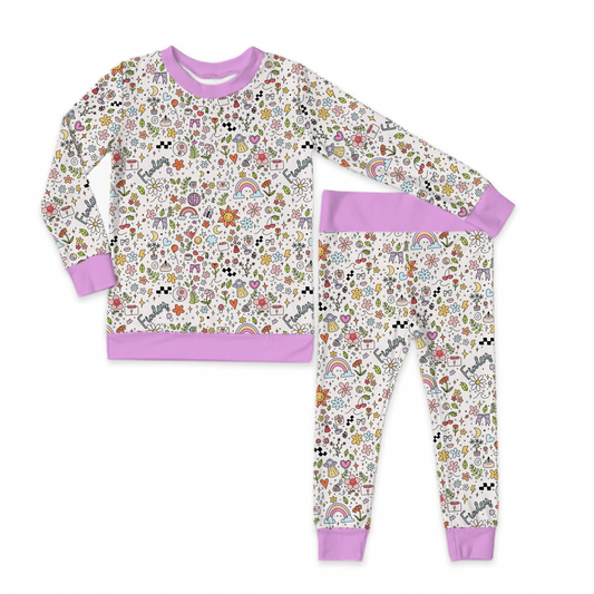 Girl Vibes Personalized Jersey Jams – Two-Piece Loungewear Set