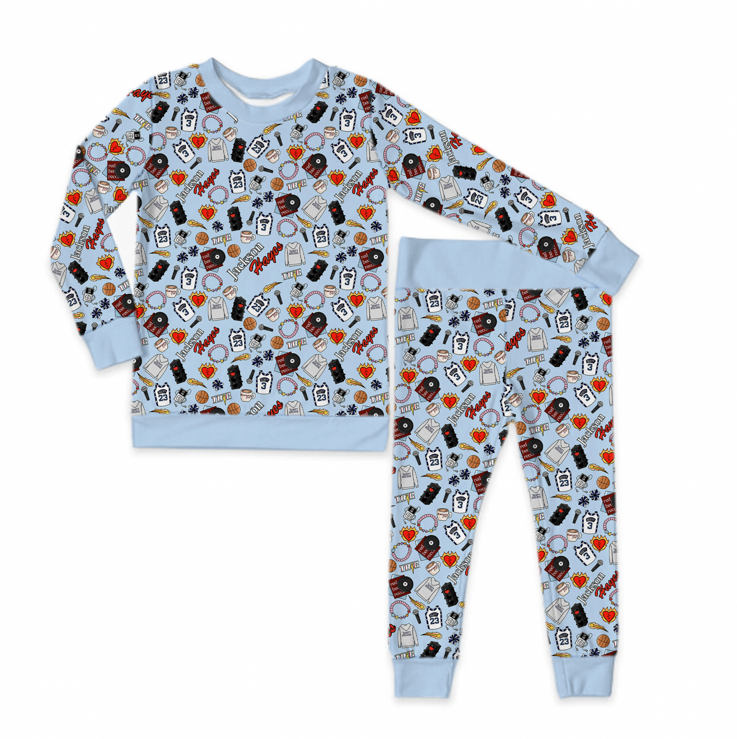One Tree Hill Personalized Jersey Jams – Two-Piece Loungewear Set