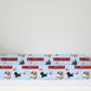 Puppy Love Blue Personalized Changing Pad Cover