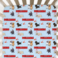 Puppy Love Blue Personalized Crib Sheet