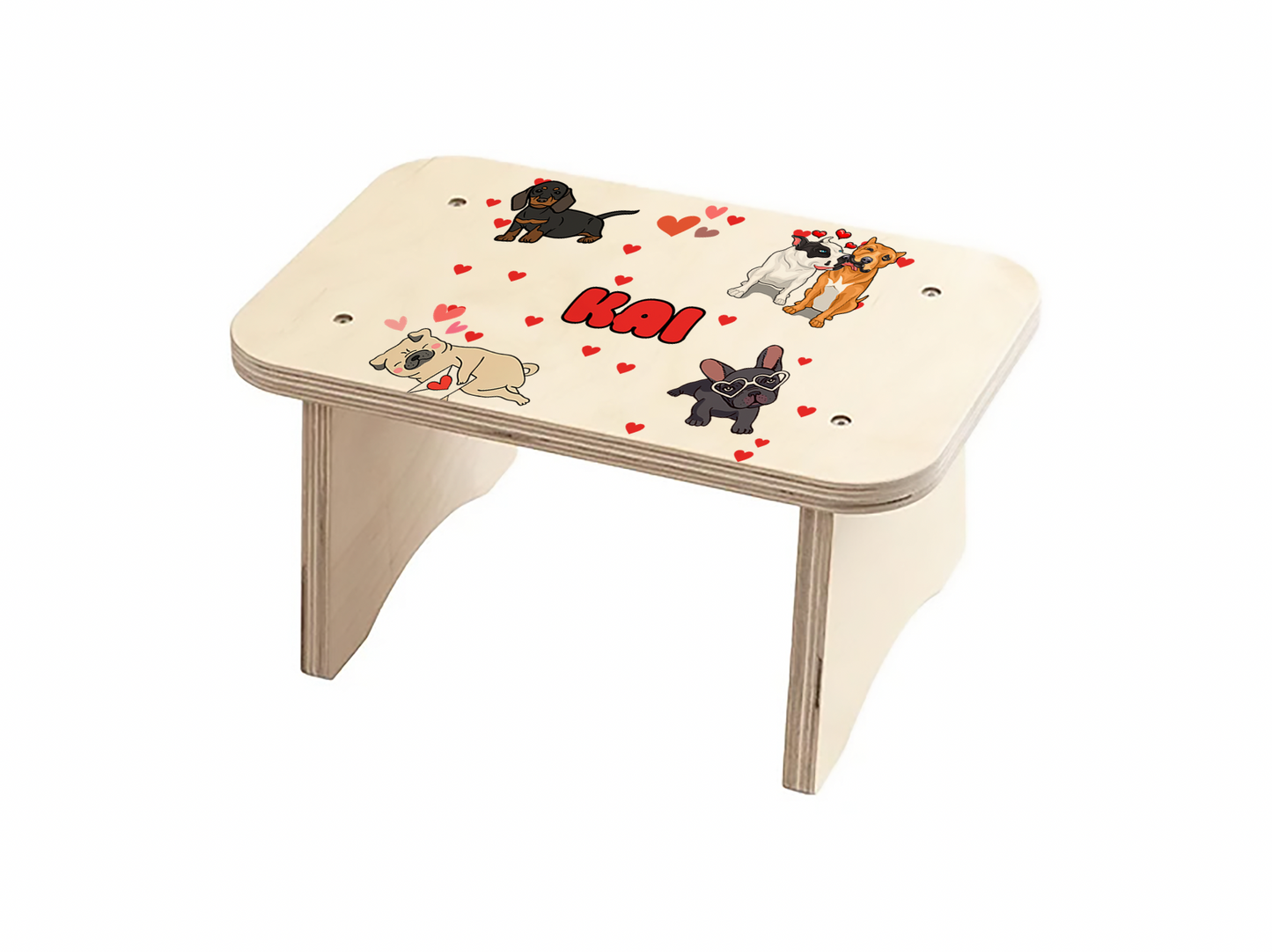 Kids Personalized Step Stool | Puppy Love