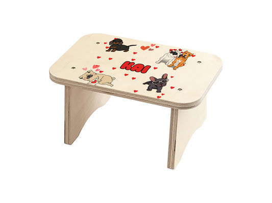 Kids Personalized Step Stool | Puppy Love
