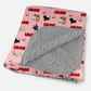 Puppy Love Pink Personalized Sherpa Blanket